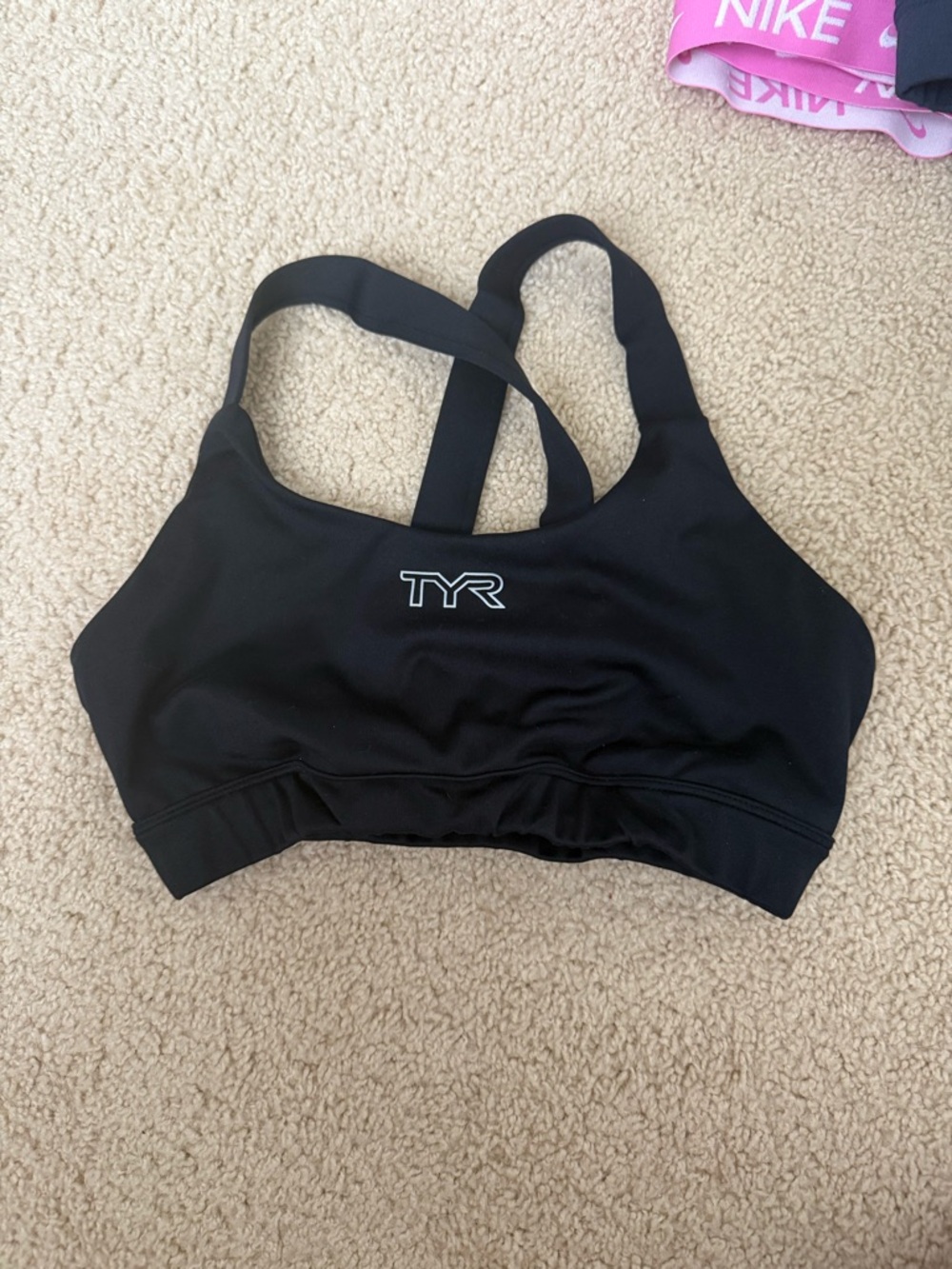 TYR Black Strappy Low-Impact Sports Bra